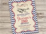 Vintage Airplane Birthday Invitations Vintage Airplane Birthday Printable Invitations Rustic theme