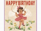 Vintage Birthday Cards for Her Vintage Skipping Girl Birthday Card Elfie Children 39 S Clothes