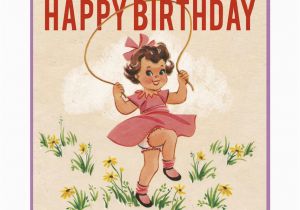 Vintage Birthday Cards for Her Vintage Skipping Girl Birthday Card Elfie Children 39 S Clothes