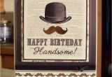 Vintage Birthday Cards for Men Vintage Style Masculine Birthday Card for Men that Wear A