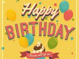 Vintage Birthday Cards Free Downloads Birthday Card In Retro Style Vector Free Download