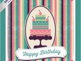 Vintage Birthday Cards Free Downloads Retro Birthday Card Vector Free Download