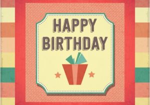 Vintage Birthday Cards Free Downloads Retro Happy Birthday Card Vector Free Download