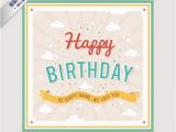 Vintage Birthday Cards Free Downloads Vintage Cmyk Birthday Card Vector Free Download