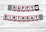 Vintage Happy Birthday Banner Printable Race Car Printable Happy Birthday Banner Retro Vintage Style