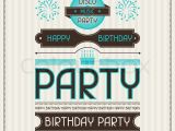 Vintage Style Birthday Invitations Invitation Card for Birthday In Retro Style Stock