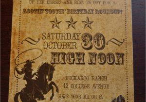 Vintage Style Birthday Invitations Vintage Inspired Cowboy Party Invitation by