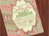 Vintage Style Birthday Invitations Vintage Invitation Printable Vintage Floral Birthday