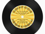 Vinyl Record Birthday Invitations Retro Vinyl Record Birthday Party Invitation Zazzle