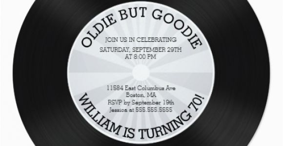 Vinyl Record Birthday Invitations Retro Vinyl Record Birthday Party Invitation Zazzle