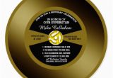 Vinyl Record Birthday Invitations Vinyl 45 Gold Record Birthday Party Invitation Zazzle