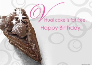 Virtual Happy Birthday Card Fat Free Virtual Cake Postcard Happy Birthday Ecard