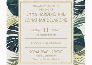 Vista Print Birthday Invites Vistaprint Wedding Thank You Cards Elegant Palm Leaves