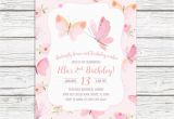 Vistaprint 80th Birthday Invitations butterfly Birthday Invitation butterfly Invitation Pink