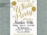 Vistaprint 80th Birthday Invitations White Party Invitation Printable White Gold Black Tie