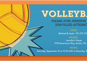 Volleyball Birthday Invitations Fantasy Sports Leagues Online Invitations Evite Com