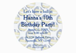 Volleyball Birthday Invitations Volleyball Party Invitation Zazzle