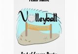 Volleyball Birthday Invitations Volleyball Party Invitations Cards Zazzle