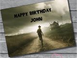 Walking Dead Birthday Invitations Personalised the Walking Dead Birthday Card Ebay