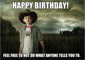 Walking Dead Birthday Memes Happy Birthday Feel Free to Not Do What Anyone Tells You