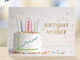 Wall Street Birthday Cards Frosted Cake Graph Birthday Card Wall Street Greetings