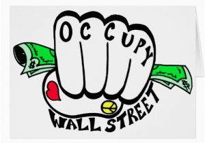 Wall Street Birthday Cards Occupy Wall Street Fist Greeting Card Zazzle