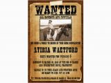 Wanted Birthday Invitation Template Wanted Poster Cowboy Birthday Invitations Jellyfish Prints