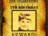 Wanted Birthday Invitation Template Wanted Poster Invitation for Kids Cowboy Western Birthday