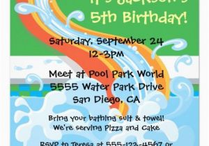 Water Park Birthday Invitations Water Park Birthday Invitations