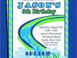 Water Park Birthday Invitations Water Park Birthday Invitations Templates