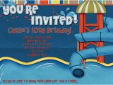 Water Park Birthday Invitations Water Park Birthday Party Invitation