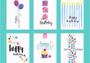 Website for Birthday Cards Set Of Birthday Greeting Card Templates Stock Vector