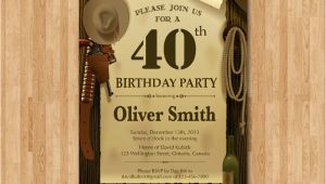 Western Birthday Invitations for Adults 40th Western Birthday Invitation 30th 40th 50th 60th 70th