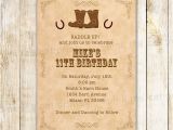 Western Birthday Invitations for Adults Cowboy Birthday Invitation Kids Adult Birthday Invite Boots
