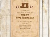 Western Birthday Invitations for Adults Cowboy Birthday Invitation Kids Adult Birthday Invite Boots