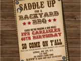 Western Birthday Invitations for Adults Western Invitation 4th Of July Invitation Birthday