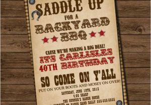 Western Birthday Invitations for Adults Western Invitation 4th Of July Invitation Birthday