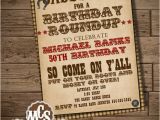 Western Birthday Invitations for Adults Western Invitation 4th Of July Invitation by