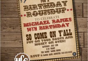 Western Birthday Invitations for Adults Western Invitation 4th Of July Invitation by