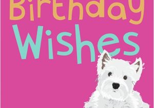 Westie Birthday Cards Dogs Trust Waggy Tails Card Westie On Pink Buy Online