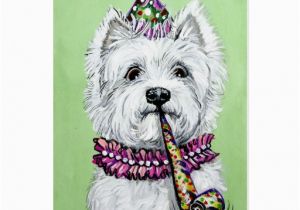 Westie Birthday Cards Westie Birthday Party Card Zazzle