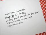 What Can I Write On A Birthday Card Cool Birthday Card for Any Friend with Name
