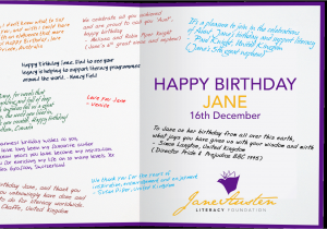What Can I Write On A Birthday Card Jane Odiwe Jane Austen Sequels Happy Birthday Jane Austen