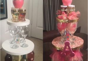 What to Buy for A 21st Birthday Girl Wine 21 Birthday tower Cake Stand Gift Alcohol 21