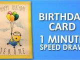 What to Draw On A Birthday Card How to Draw Minion Birthday Card Step by Step Learning