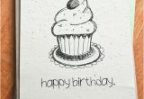 What to Draw On A Birthday Card Plantable Seed Paper Happy Birthday Card Hand Illustrated