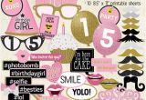 What to Get for 15th Birthday Girl Photo Booth Props Happy 15th Birthday Girl Printable