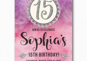 What to Get for 15th Birthday Girl Silver 15th Birthday Invitation Girl Teen Girl 39 S 15th Etsy