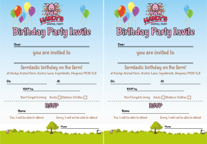 What to Include In A Birthday Invitation Party Invites Hardys Animal Farm