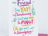 What to Say In A Birthday Card to A Friend Birthday Card Friend Say Yay to Chardonnay Only 1 49